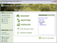 Genie Backup Manager Home Edition screenshot